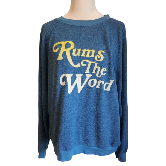 Wildfox Rums Soft Worn The Word Graphic Print Crewneck - Picture 2 of 12